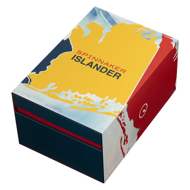 Spinnaker x Islander Bradner GMT Automatic Watch with Blue and Orange Dial #SP-5150-LIW44
