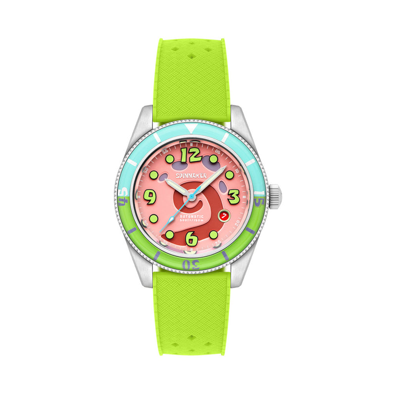 Spinnaker Fleuss Automatic SpongebBob SquarePants Conch Street LE Pink Gary #SP-5151-01