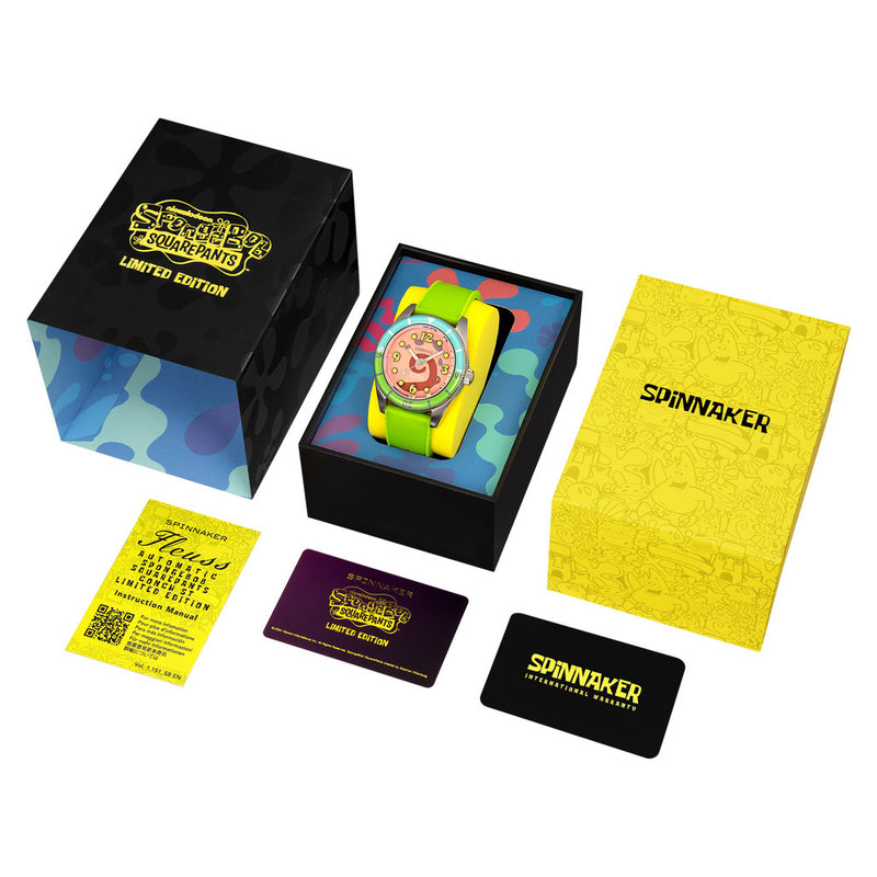 Spinnaker Fleuss Automatic SpongebBob SquarePants Conch Street LE Pink Gary #SP-5151-01