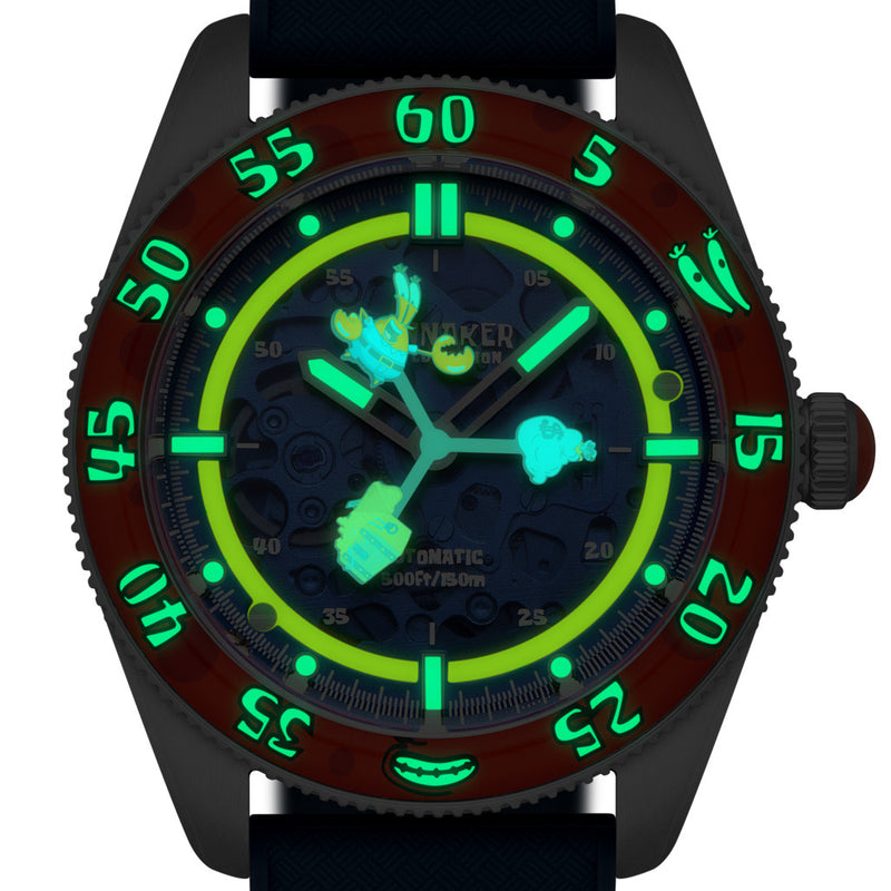 Spinnaker x Spongebob Croft LE Peekaboo Dollar Diver Watch #SP-5152-01
