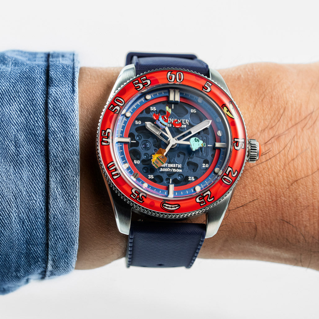 Spinnaker x Spongebob Croft LE Peekaboo Dollar Diver Watch #SP