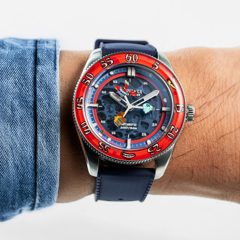 Spinnaker x Spongebob Croft LE Peekaboo Dollar Diver Watch #SP-5152-01