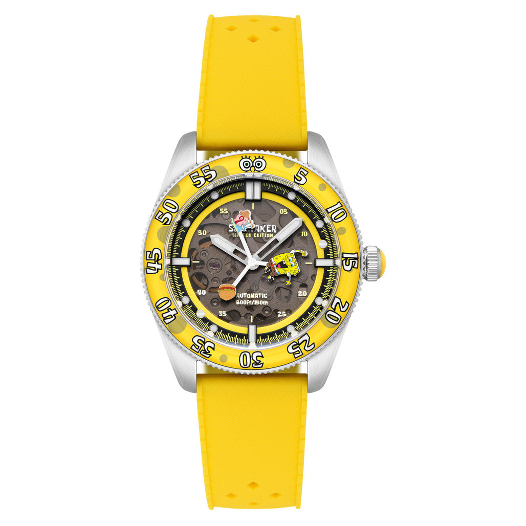Spinnaker x Spongebob Croft LE Peekaboo Krabby Flipper Watch #SP