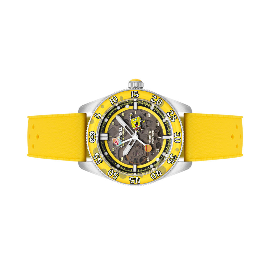 Spinnaker x Spongebob Croft LE Peekaboo Krabby Flipper Watch #SP
