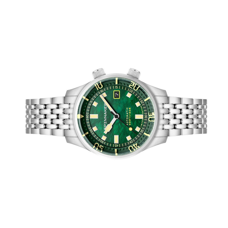 Spinnaker Bradner LE Pearl Diver Emerald Time Watch #SP-5158-11