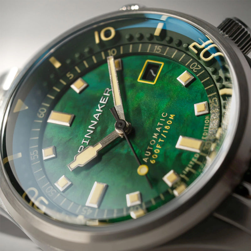 Spinnaker Bradner LE Pearl Diver Emerald Time Watch #SP-5158-11