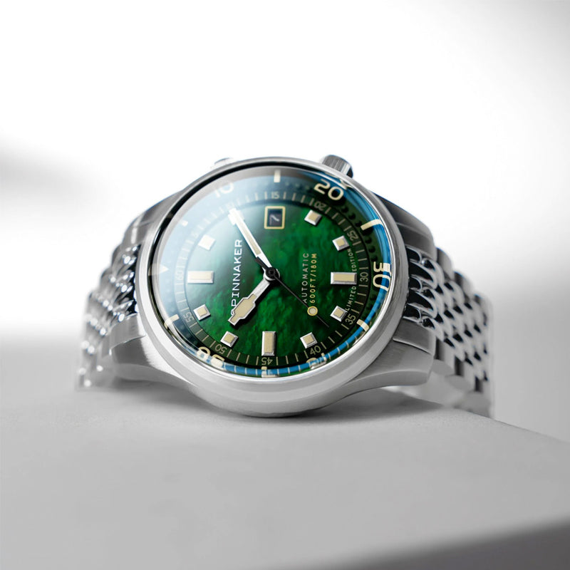Spinnaker Bradner LE Pearl Diver Emerald Time Watch #SP-5158-11