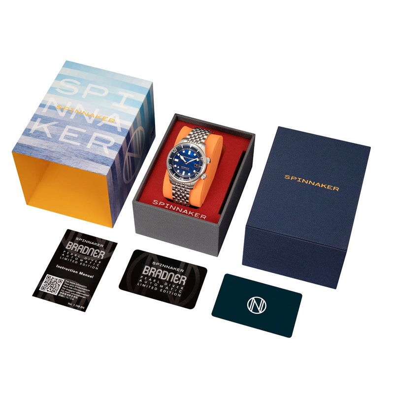 Spinnaker Bradner LE Pearl Diver Indigo Mirage Watch #SP-5158-33