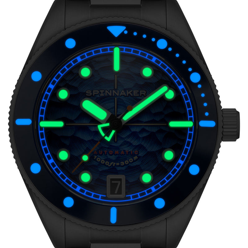 Spinnaker Challenger Automatic 300 Meter Depth Blue Dive Watch #SP-5159-11