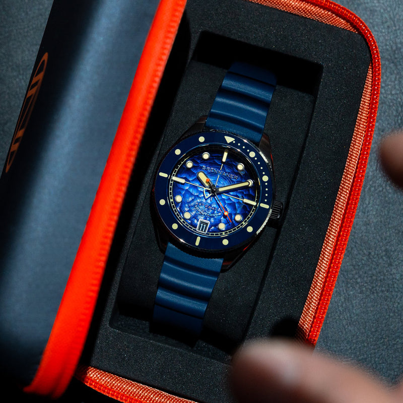 Spinnaker Challenger Automatic 300 Meter Depth Blue Dive Watch #SP-5159-11
