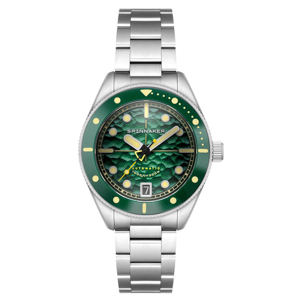 Spinnaker Challenger Automatic 300 Meter Sea Green Dive Watch #SP-5159-22