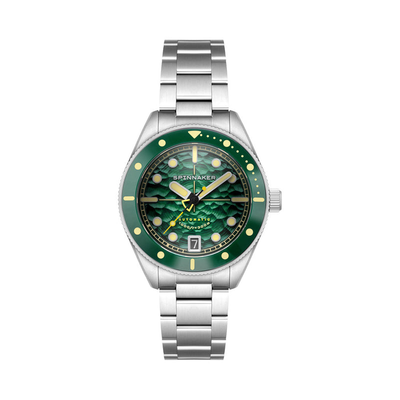 Spinnaker Challenger Automatic 300 Meter Sea Green Dive Watch #SP-5159-22