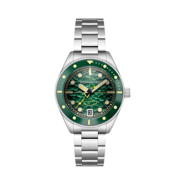 Spinnaker Challenger Automatic 300 Meter Sea Green Dive Watch #SP-5159-22