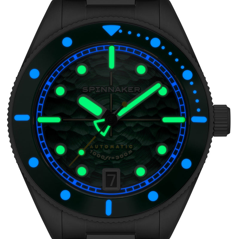 Spinnaker Challenger Automatic 300 Meter Sea Green Dive Watch #SP-5159-22