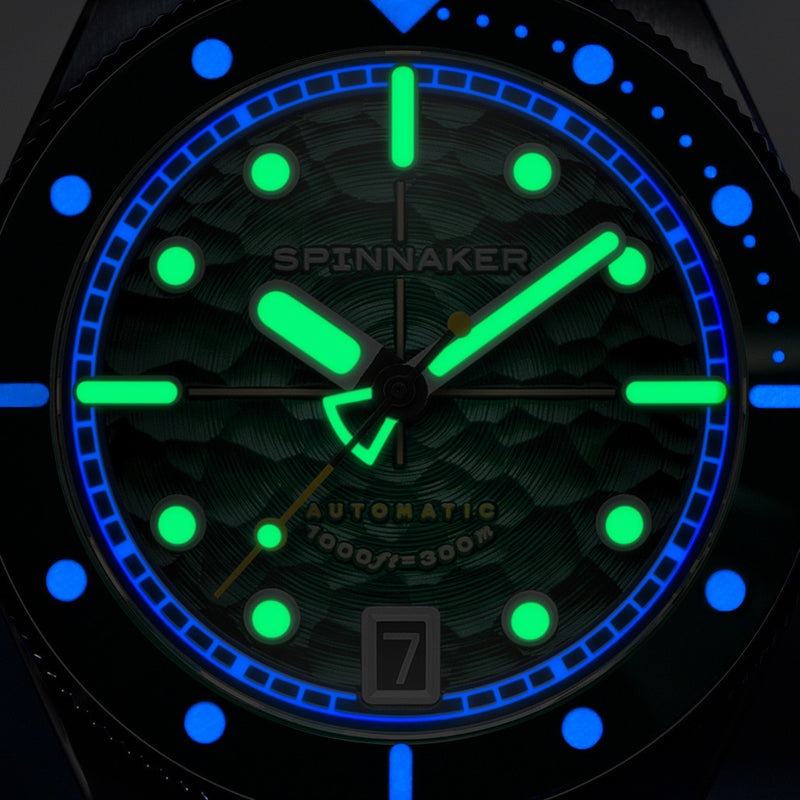 Spinnaker Challenger Automatic 300 Meter Sea Green Dive Watch #SP-5159-22