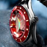 Spinnaker Challenger Automatic 300 Meter Fiery Red Dive Watch #SP-5159-33
