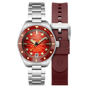 Spinnaker Challenger Automatic 300 Meter Fiery Red Dive Watch #SP-5159-33