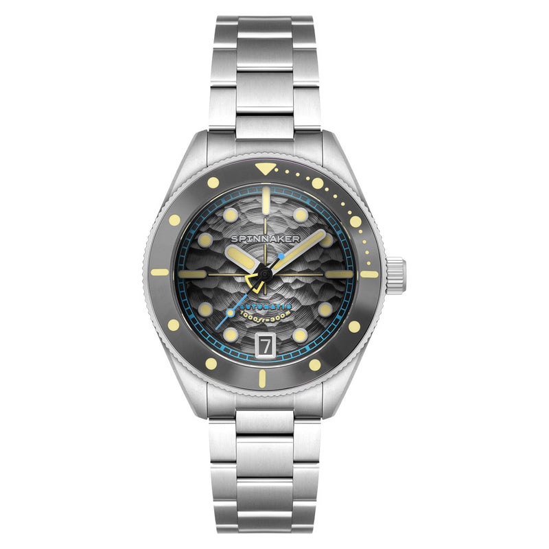 Spinnaker Challenger Automatic 300 Meter Mist Grey Dive Watch #SP-5159-44