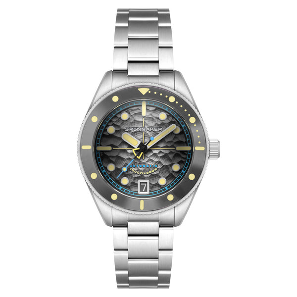 Spinnaker Challenger Automatic 300 Meter Mist Grey Dive Watch #SP-5159-44