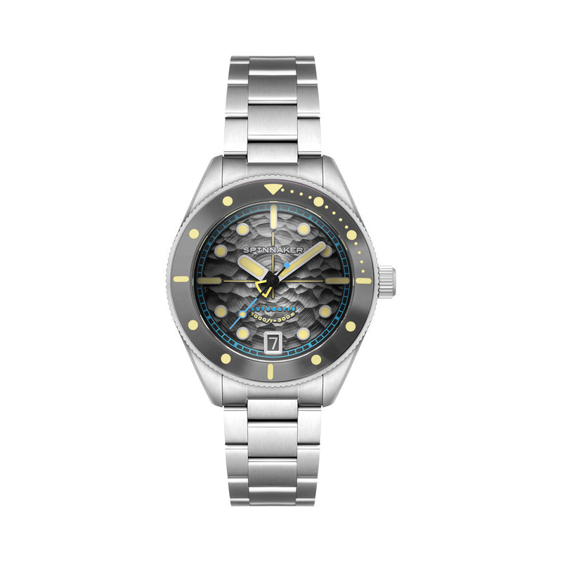 Spinnaker Challenger Automatic 300 Meter Mist Grey Dive Watch #SP-5159-44