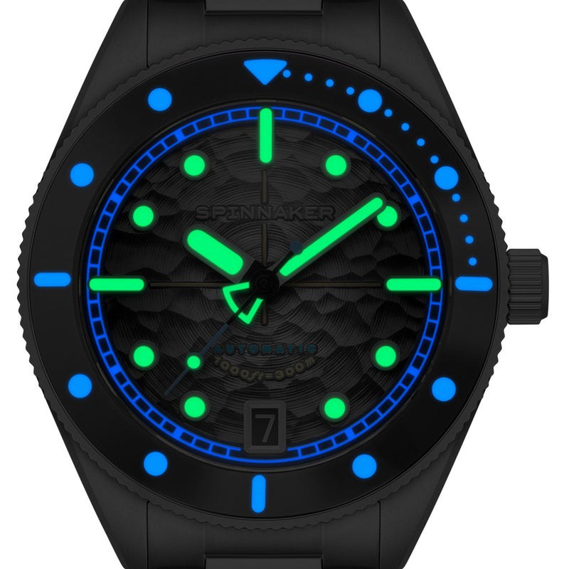 Spinnaker Challenger Automatic 300 Meter Mist Grey Dive Watch #SP-5159-44