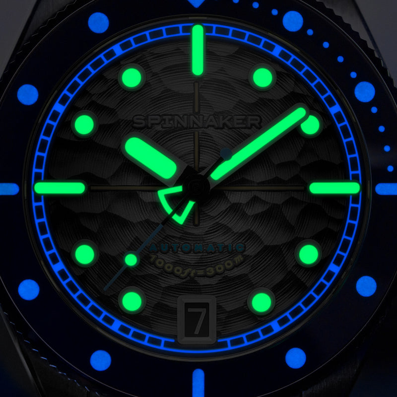 Spinnaker Challenger Automatic 300 Meter Mist Grey Dive Watch #SP-5159-44
