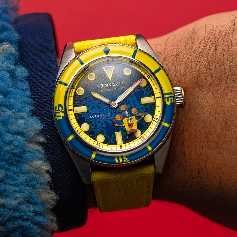 Spinnaker x Spongebob Fleuss LE Frenemies Spongebob Blue Watch #SP-5160-01