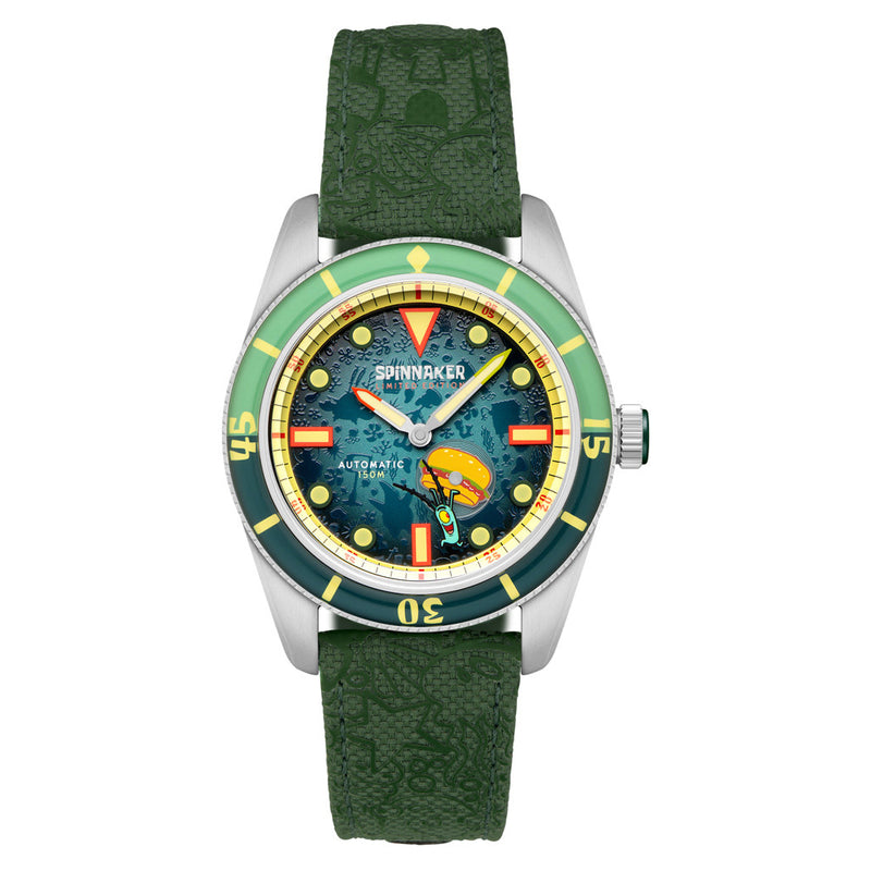 Spinnaker x Spongebob Fleuss LE Frenemies Plankton Green Watch #SP-5160-02