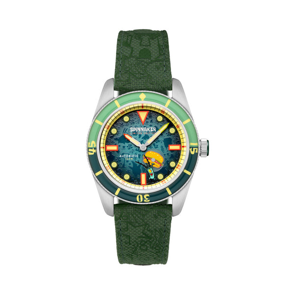 Spinnaker x Spongebob Fleuss LE Frenemies Plankton Green Watch #SP-5160-02