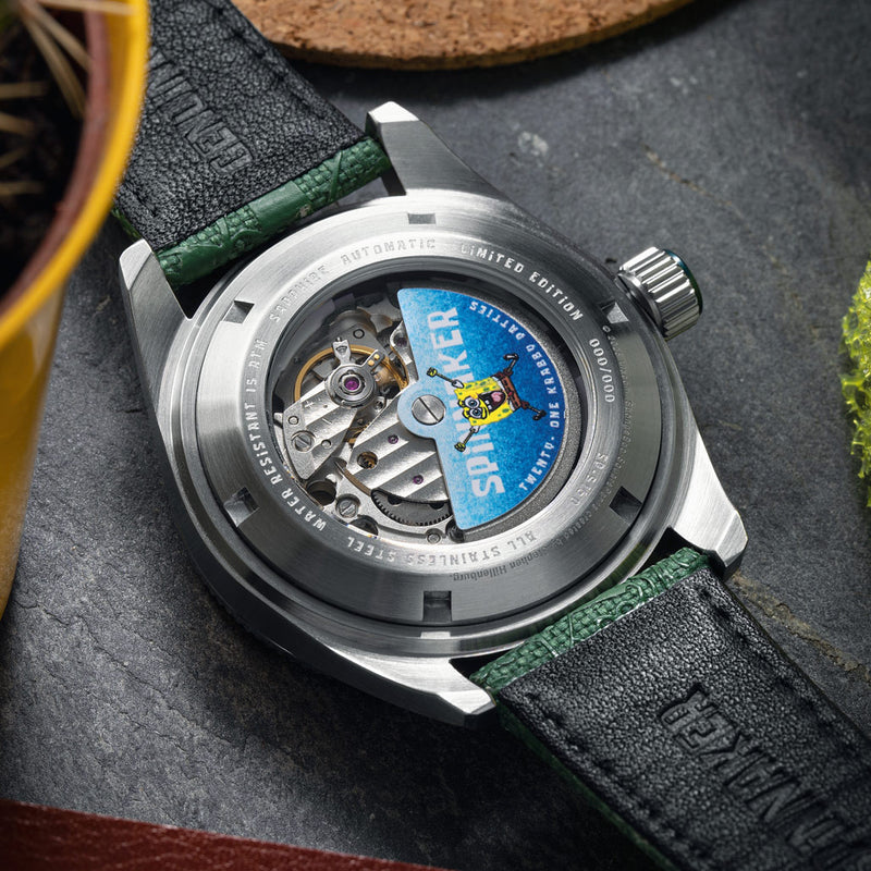 Spinnaker x Spongebob Fleuss LE Frenemies Plankton Green Watch #SP-5160-02