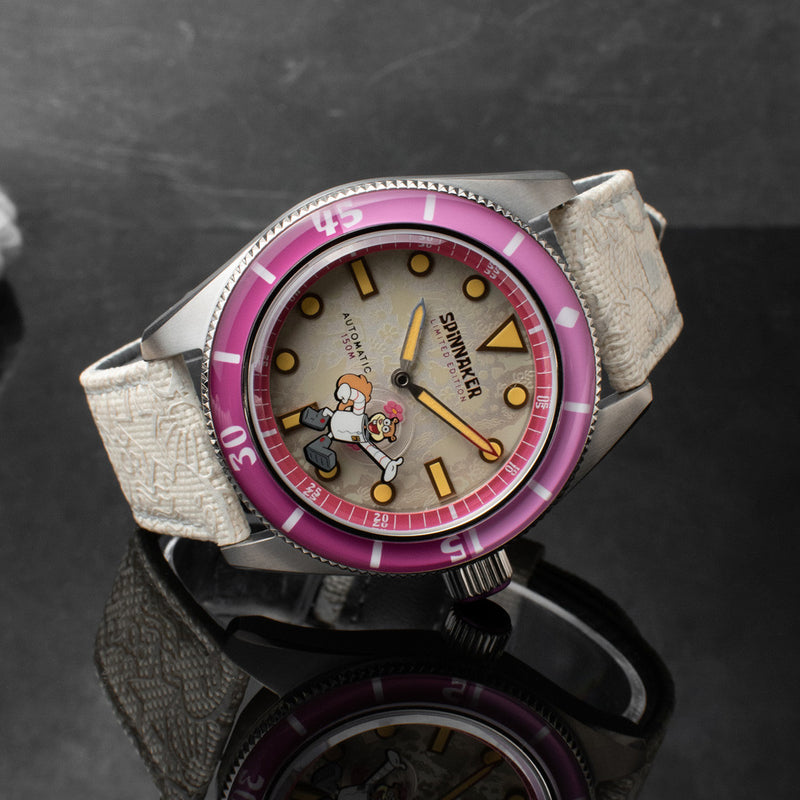 Spinnaker x Spongebob Fleuss LE Frenemies Sandy White Watch #SP-5160-03