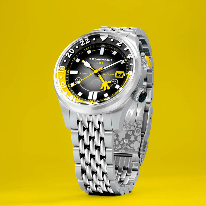 Spinnaker x Spongebob Bradner GMT Bubbly Grins in Spongebob Yellow #SP-5162-11