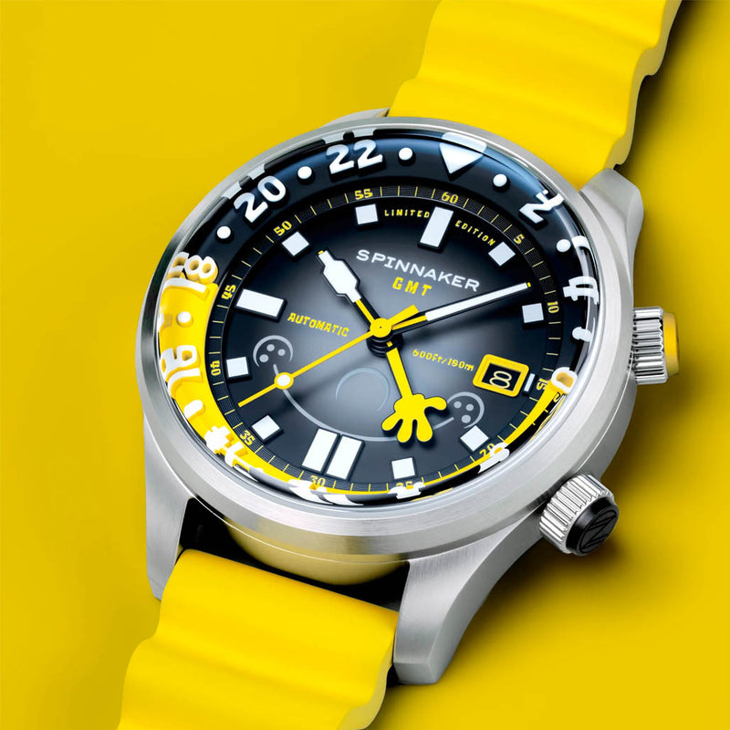 Spinnaker x Spongebob Bradner GMT Bubbly Grins in Spongebob Yellow #SP-5162-11