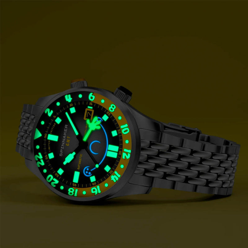 Spinnaker x Spongebob Bradner GMT Bubbly Grins in Spongebob Yellow #SP-5162-11