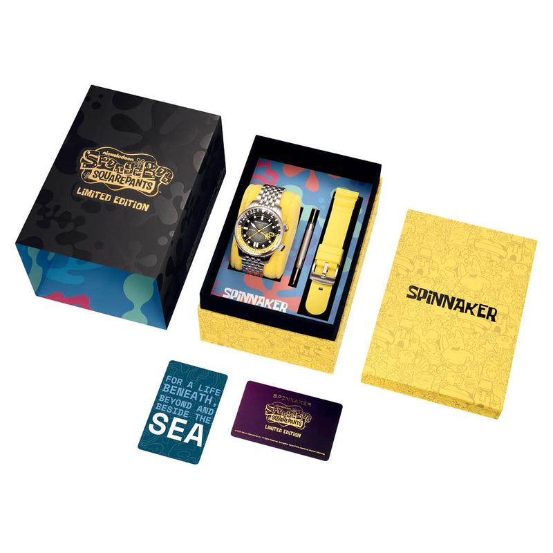 Spinnaker x Spongebob Bradner GMT Bubbly Grins in Spongebob Yellow #SP-5162-11