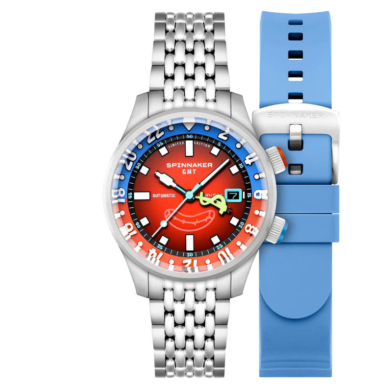 Spinnaker x Spongebob Bradner GMT Bubbly Grins in Mr. Krabs Red #SP-5162-22