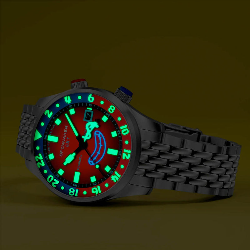 Spinnaker x Spongebob Bradner GMT Bubbly Grins in Mr. Krabs Red #SP-5162-22