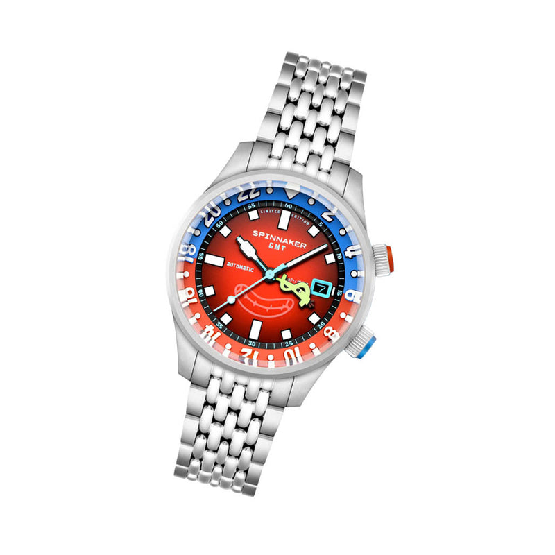 Spinnaker x Spongebob Bradner GMT Bubbly Grins in Mr. Krabs Red #SP-5162-22