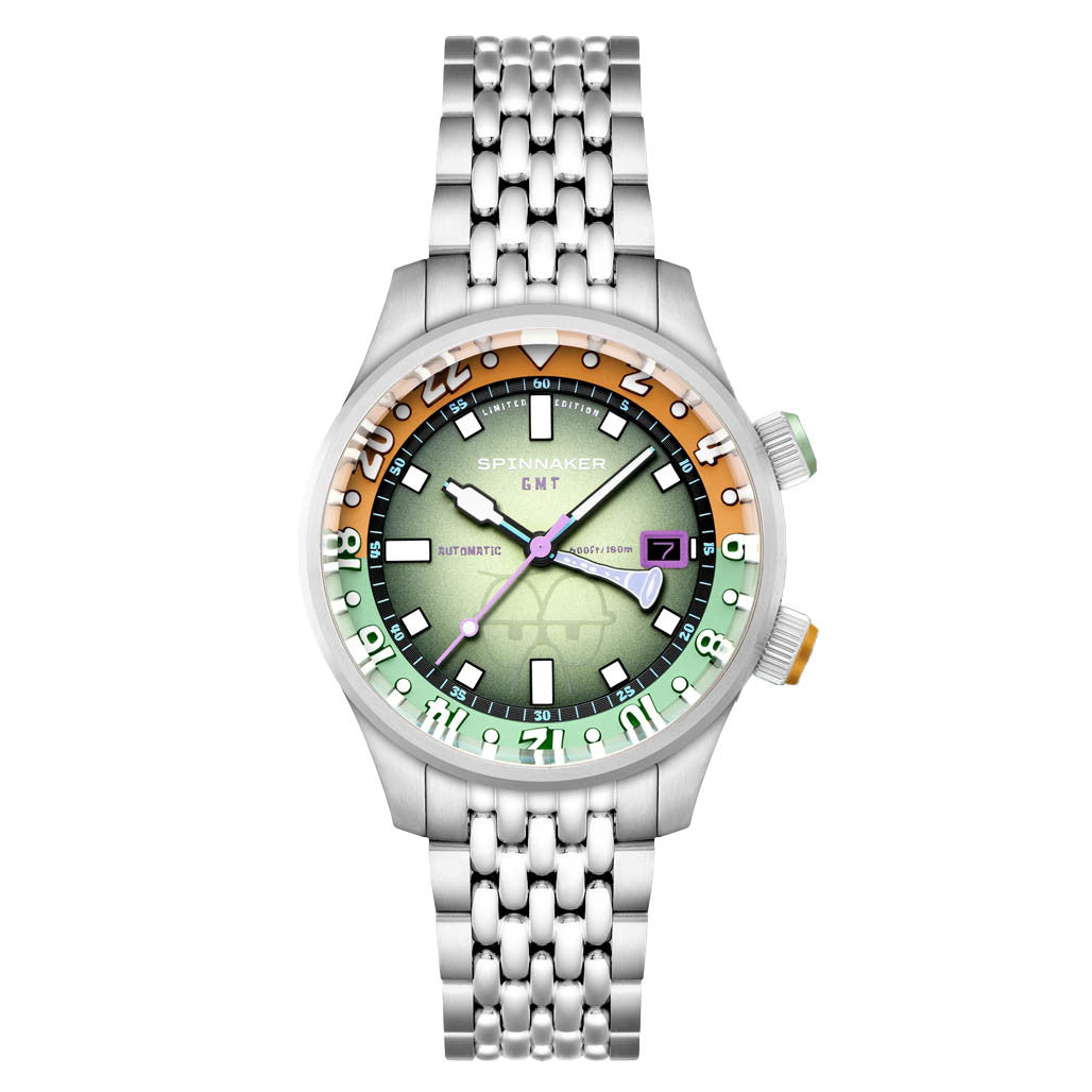 Spinnaker x Spongebob Bradner GMT Bubbly Grins in Squidward Green