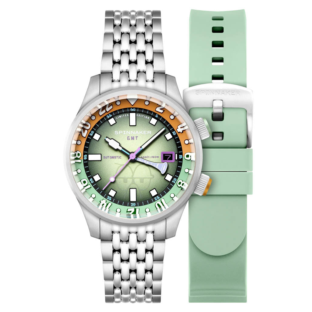 Spinnaker x Spongebob Bradner GMT Bubbly Grins in Squidward Green