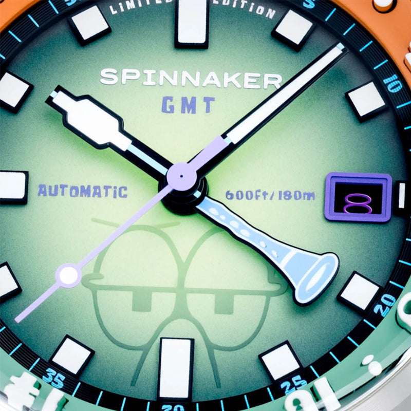 Spinnaker x Spongebob Bradner GMT Bubbly Grins in Squidward Green #SP-5162-33