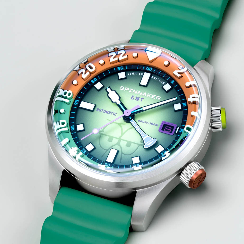 Spinnaker x Spongebob Bradner GMT Bubbly Grins in Squidward Green
