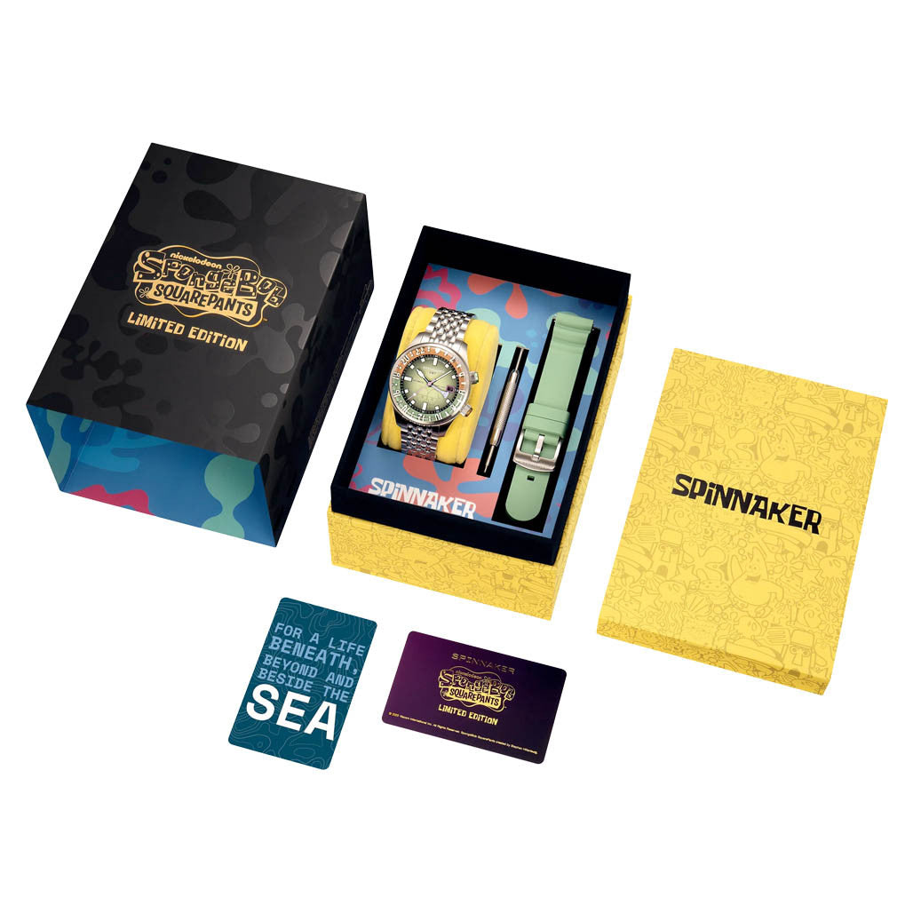 Spinnaker x Spongebob Bradner GMT Bubbly Grins in Squidward Green