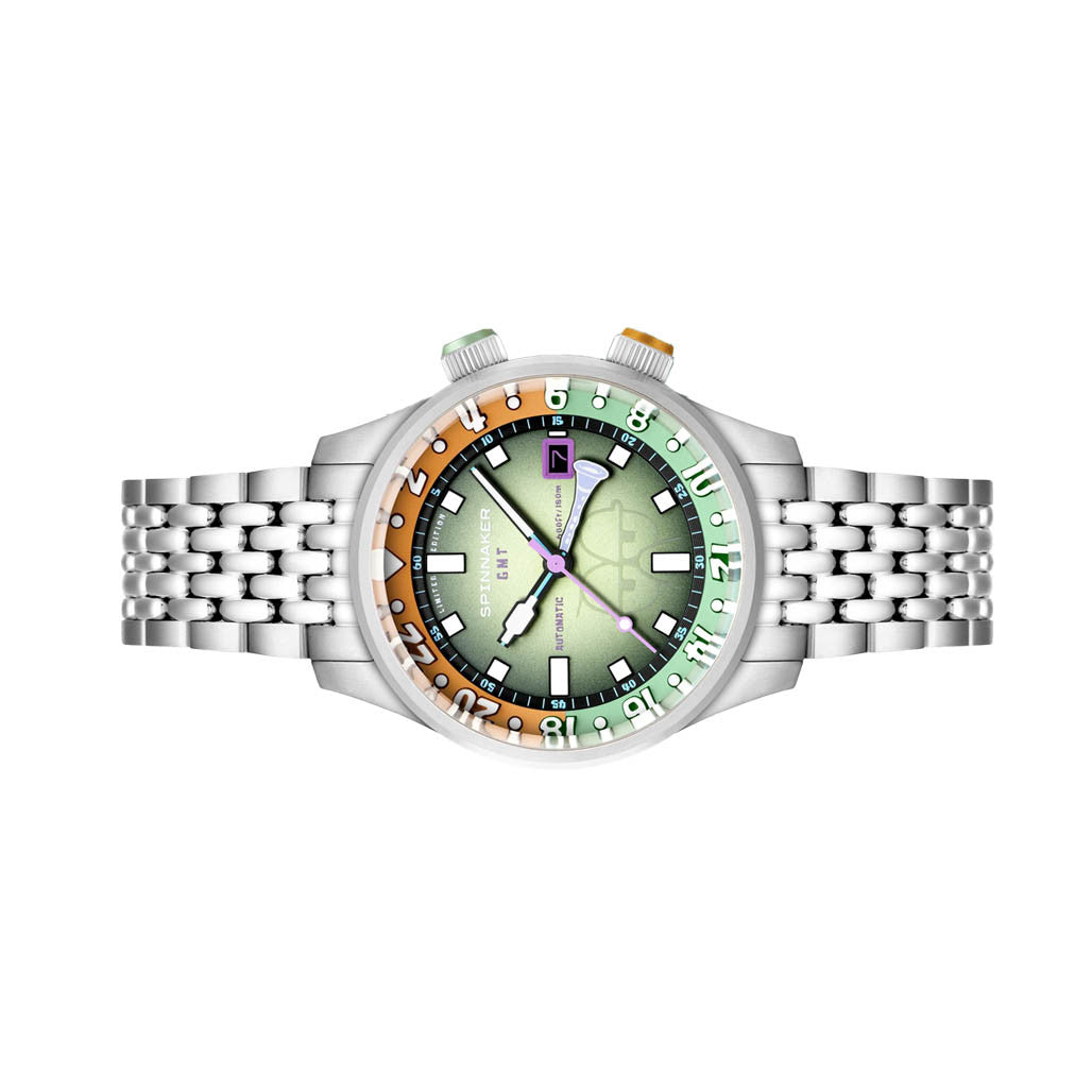 Spinnaker x Spongebob Bradner GMT Bubbly Grins in Squidward Green