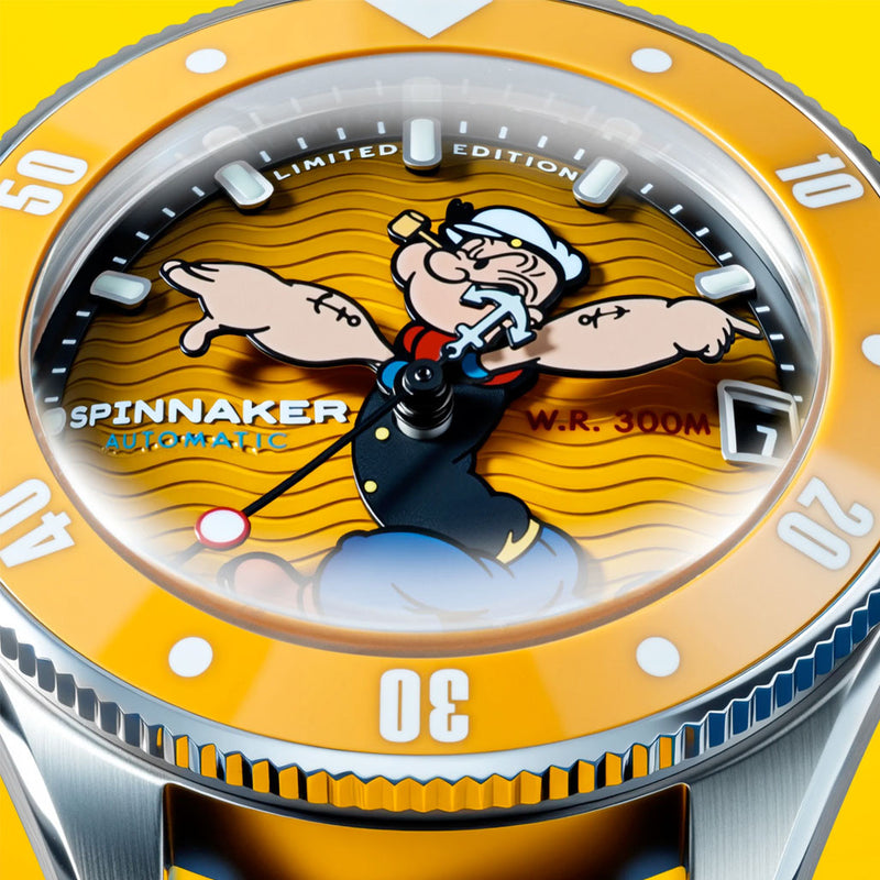 Spinnaker Challenger Automatic Popeye Anchor Arms LE Corncob Yellow #SP-5163-01