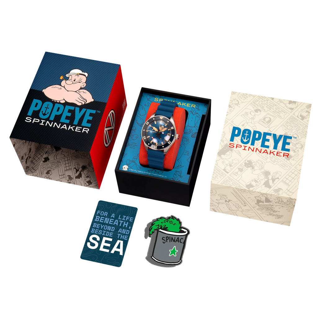 Spinnaker Challenger Automatic Popeye Anchor Arms LE Blue Buoy #SP