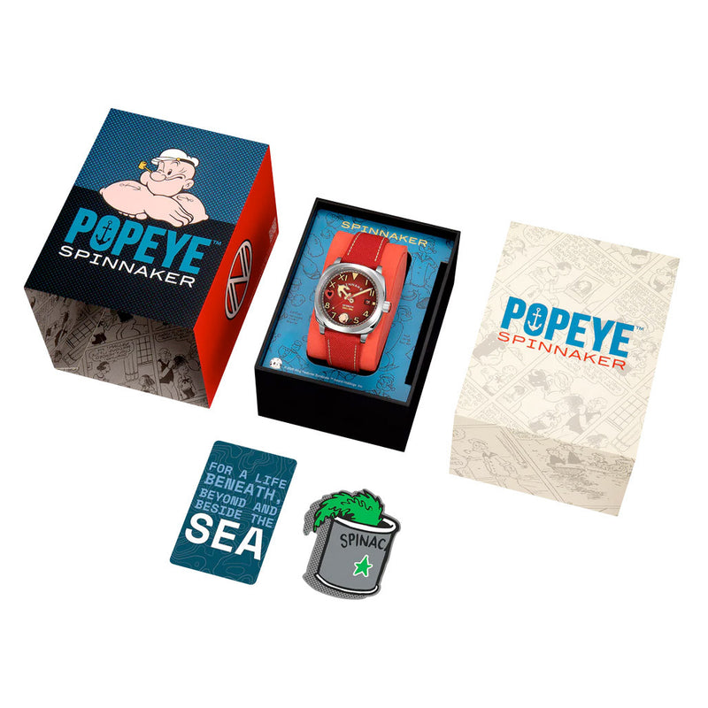 Spinnaker Hull California Dial Popeye Sailors and Sweethearts LE Watch in Red #SP-5169-02