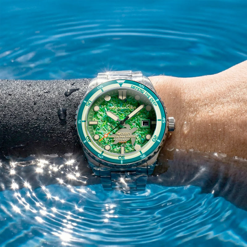 Spinnaker 4ocean Limited Edition Hass Watch with Sea Turtle Dial #SP-5172-33