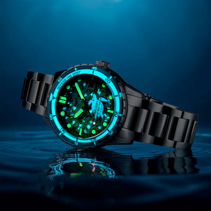 Spinnaker 4ocean Limited Edition Hass Watch with Sea Turtle Dial #SP-5172-33