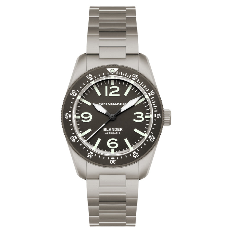 Spinnaker x Islander Croft 39mm Tactical Watch in Ashen Alloy #SP-5192-LIW33
